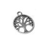 Cast Charm Round Tree of Life 20mm